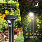 AURAXY LED Solar Powered Motion Sensor Pathway Lights, Battery Powered Outdoor Waterproof Motion Detector Walkway Light, Use for Your House's Yard Backyard Driveway Sidewalk Path Garden etc.(2 Pack) - Image 5