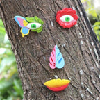 Outdoor Decorations for Yard Funny Tree Faces Sculpture Full Color Tree Hugger Garden Decoration Whimsical Sculpture Garden Peeker for Easter Creative Props Whimsical Decor - Image 4