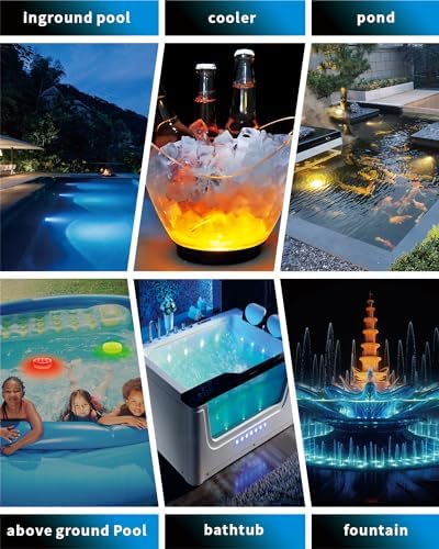 Pool Lights, 2024 Upgraded Rechargeable Submersible LED Lights with Remote, 16 Colors IP68 Waterproof Underwater Light for Inground Pool Above Ground, Aquarium, Hot Tub - Image 6