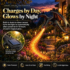2027 New Solar Dragon Fire Garden Light, Dragon Garden Statue Stake with Breathing Fiber Optic Flame, Weatherproof Solar Outdoor Decor for Lawn, Pathway, Flower Bed & Patio - Image 3