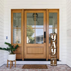 FemiaD 3Pcs Yay You're Here Door Sign Welcome Sign for Front Porch Standing 8x48inch Large Farmhouse Outdoor Wood Vertical Tall Funny Large Welcome Signs for Home - Image 3