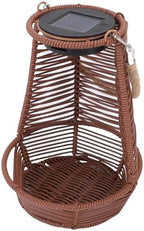MAVIS LAVEN Garden Solar Light, Rattan Weave with Solar Lantern, Weatherproof and Efficient, Ideal for Outdoor Terraces and Balconies (Dark Brown) - Image 4