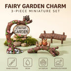 3Pcs Fairy Garden Accessories, Miniature Garden Ornaments Micro Landscape Decorations Owl Signs, Bridges, Owl Branches Set for DIY Terrarium Potted Plants Dollhouse Desk Decor(Branches Set) - Image 7