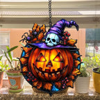 Witch Jack-o'-Lantern Spider Acrylic Suncatcher - Image 4