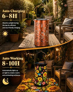 Colorful Sunflower Glow Solar Garden Lantern, 2026 Waterproof Outdoor Solar Powered Hanging Light for Garden, Patio, Pathway Lantern, Let Your Garden Bloom with Light After Sunset (Warm*1, Small) - Image 4