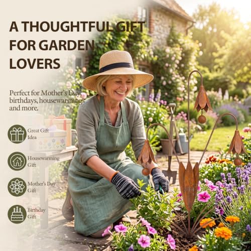 24 Inch Triple Bluebells Garden Stake - Image 5