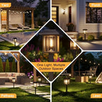 XMCOSY+ 4-Pack Solar Pathway Lights Outdoor, 25 Lumens Solar Garden Lights - Image 2