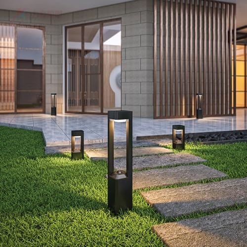 Landscape Path Lights IP65 Waterproof Bollard Lights 3000K Modern Outdoor Path Lights Bollard for Lawn, Patio, Courtyard, Driveway Landscape Lighting - Image 4