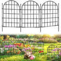 12 Panels Garden Fence, 13.8 ft(L) x 17 in(H) Arched No Dig Fence, Decorative Animal Barrier Fencing with Ground Stake, Rustproof Metal Garden Edging Border for Dog, Rabbit, Outdoor Yard Patio Decor by AVELOTUUG