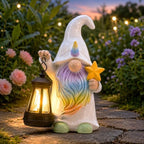 Solar Garden Gnome Statue : Unicorn Outdoor Lantern Decor by welcometoAcgarten