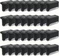 Solar Outdoor Fence Step Lights, 32pcs Black IP44 LED Outdoor Stair Lights, 1400mAh, Suitable for Courtyards, Decks, Steps, Walkways, and Lawn Paths by GTQPS