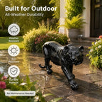 Life-Size Tiger Garden Statue,33.5” Large Outdoor Resin Tiger Sculpture,Realistic Animal Yard Decor for Lawn Patio Backyard Porch Indoor Decoration,Weather-Resistant Tiger Figurine Gift (Black Tiger) - Image 6