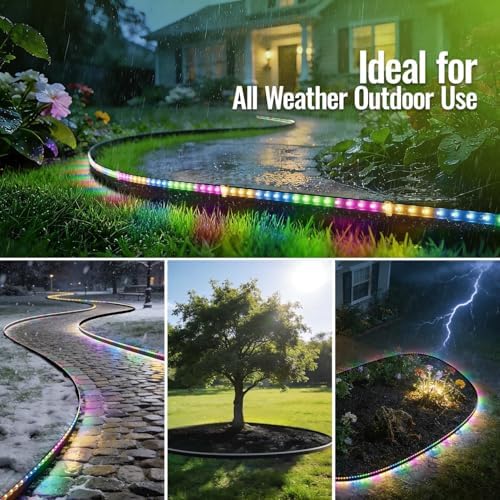 Landscape Edging with Solar String Light, 33FT, 2in Depth, Timer - Image 6