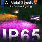 12V Wired RGB Flood Lights Outdoor for Christmas Decorations - Image 5