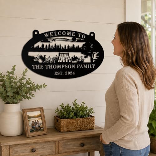 Personalized Lake Dock Metal Sign Custom Outdoor Family Lake Lot Sign for Dock Boathouse Cabin Cottage Lakeside Wall Decor Gift for Lake House Owners - Image 7