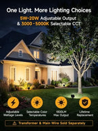Gardenreet 12V Low Voltage Landscape Flood Lights, 5-20W, 3CCT, 12 Pack - Image 2