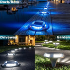 SIEDiNLAR Solar Driveway Lights Outdoor 4 Modes, 40 LEDs 16 Pack Blue/White - Image 2