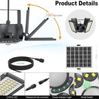 Solar Shed Light Outdoor Indoor Upgrade 1200LM 174LED 4 and 1 Heads Motion Sensor Pendant Light Daytime Work Light with 5 Lighting Modes Remote Control IP65 Waterproof for Barn Gazebo Shop 2 Pack - Image 3