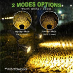 DBF Solar Outdoor Lights, 600LM Solar Spot Lights Outdoor Waterproof, 18 LED Auto On/Off Landscape Lighting Flag Pole Light for Garden Yard Pathway Garage Pool Patio(Warm White, 4 Pack) - Image 3