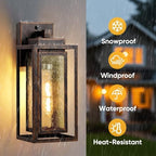 WIHTU 15.78'' Dusk to Dawn Porch Light, Outdoor Wall Sconce Light, Garage - Image 3