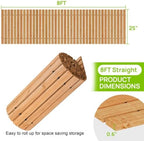 8FTx25''W Straight Wooden Garden Parhway WalkwayOversize Outdoor Roll Out Decorative Patio pavers Path Wood Flooring Non-Slip Surface Road Floor for Yard Lawn Vegetable Garden Wedding Party (Brown) - Image 3