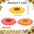 Landical 6 Pack Decorative Stepping Stones for Garden Outdoor, Sunflower - Image 3