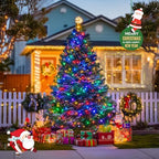 JMEXSUSS 2 Pack Solar String Lights Outdoor Waterproof, Total 66 FT 200 LED Solar Christmas Lights Outdoor, Twinkle Light for Christmas Tree Outside Garden Yard Xmas Decor, Warm White to Multicolor - Image 4