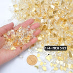 GasSaf 1/4 Inch Gold Fire Glass Reflective Tempered Fireglass, 20 lb - Image 2