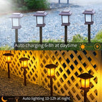 6Pack Solar Pathway Lights Outdoor with Flickering Flame, IP65 Waterproof, Solar Flame Lights with Hook, Upgraded 1000mAH Battery, Up to 12Hrs, Auto On/Off, Decor for Garden, Walkway - Image 6