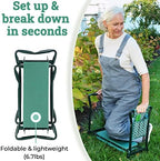 Garden Kneeler And Seat - Protects Your Knees, Clothes From Dirt & Grass Stains - Foldable Stool For Ease Of Storage - EVA Foam Pad - Sturdy and Lightweight - Bench Comes With A Free Tool Pouch! - Image 6