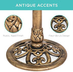 32inch Antique Bird Bath Outside Garden Weather Resistant Polyresin Backyard Expressions - Image 7