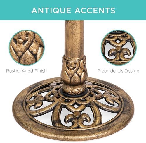 32inch Antique Bird Bath Outside Garden Weather Resistant Polyresin Backyard Expressions - Image 7