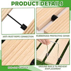 Landical 24ft Wooden Garden Pathway Walkway, Roll Out Outdoor Path,Natural - Image 2