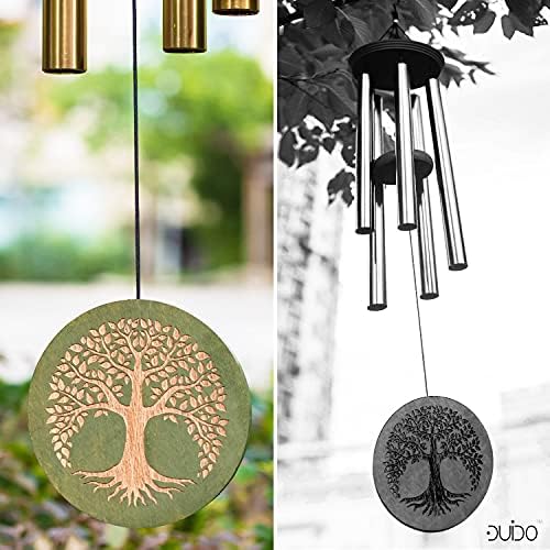 Sympathy Large Memory Wind Chimes 36-inch Tree of Life and Leaf Chimes for Outside - Deep Tones - Image 5