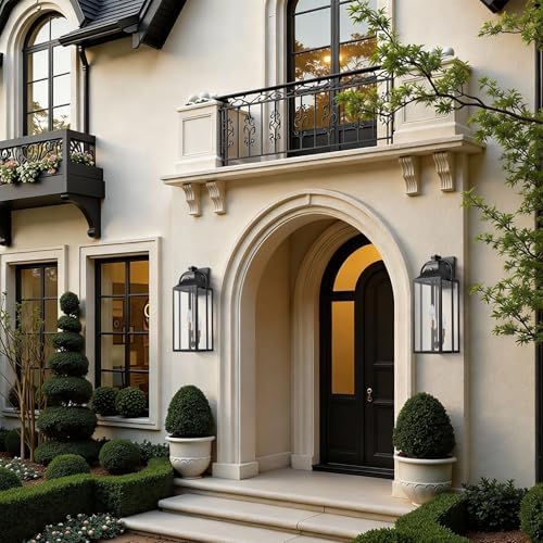 Dusk to Dawn Exterior Lighting Fixtures,24" Jumbo Foyer Light Scones 2 Pcs - Image 4
