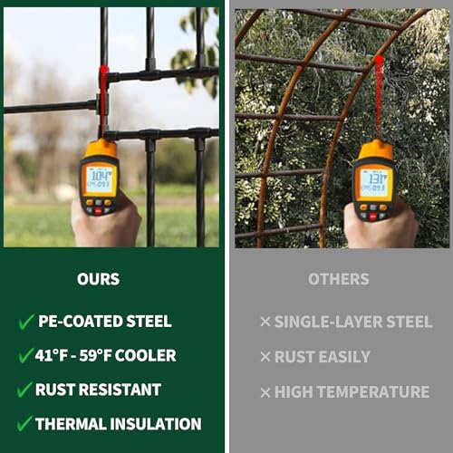 Half Garden Arch Trellis, 7.9FT Metal Arbor for Climbing Plants Outdoor - Image 6