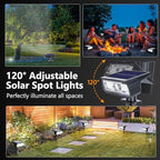 Toodour Solar Spot Light Outdoor, 4 Pack Solar Lights Outdoor with 2 Modes - Image 4
