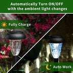 GIGALUMI Solar Lights Outdoor Waterproof Pathway Lights, 16 Pack Cold White - Image 4