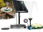 Solar Fountain Pump with 5000mA Battery Backup,Pond Pumps,Solar Bird Bath, Lily Pads for Ponds,9W Solar Panel,Pond Plants，Water Garden (White) by SOLAVATO