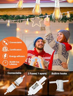 White Outdoor String Lights 120FT Waterproof Lighting for Patio Wedding - Image 2