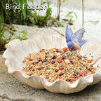 MUMTOP Bird Bath for Outdoors, Resin Garden Flower Birdbath Bowl Yard Decor - Image 5