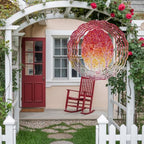 12 Inch Red Yellow Forest Wind Spinner for Yard and Garden,Nature Oil Painting Tree Branch Leaves Hanging Ornaments Outdoor 3D Kinetic Wind Sculpture Spinners Indoor Outdoor Patio Décor Gift - Image 4