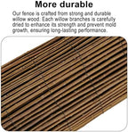 Natural Willow Fence Roll 4FT x 14FT, Eco-Friendly Garden Border Privacy Screen, Rustic Decorative Fencing for Backyard, Patio, Lawn, or Balcony - Image 2