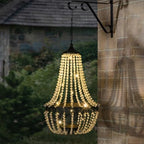 28" Hanging Solar Chandelier Outdoor Waterproof 30 LED Lantern - Image 5
