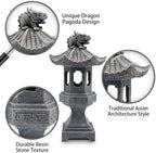 Japanese Resin Pagoda Lantern Garden Statue - Image 6