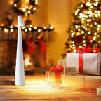 Rechargeable Table Lamp Cordless, Battery Operated Portable Table Lamps 3 Color Dimmable Desk Lamp LED Metal Modern Night Light for Bedroom Living Room Office Indoor Outdoor Couple Dinner (White) - Image 2