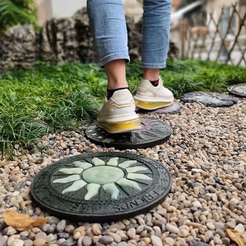 Kunovo Glowing Stepping Stone for Garden, Eco-Friendly Resinous Pavers for Flower Bed Path Walkway Decorative, Dimensional Retro Element Yard Lawn Décor (Size : Style6), 58741 - Image 5