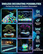 Colorful Glow in the Dark Garden Stones, Pebbles for Garden Outdoor Landscaping, Luminous Stepping Rocks for Walkway Driveway, Fish Tank Gardens Plant Pots Bonsai Path Decor(Orange,1000pcs) - Image 4