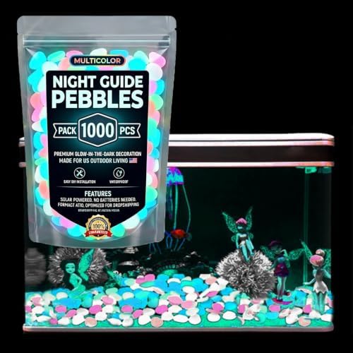 1000pcs Glow in The Dark Garden Stones (Multicolor) - Image 7