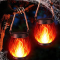 iBaycon 2 Pack Gen2 Solar Lantern Lights USB Halloween Flame Lamp, Red by iBaycon